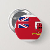 Civil Ensign Gibraltar, Verenigd Koninkrijk Ronde Button 5,7 Cm (Voorkant /achterkant)