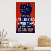 Civil Liberty WWWII 1940 WPA Poster (Keuken)
