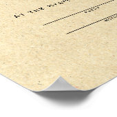 "Civil Union" legant Floral Wedding Certificate Poster (Hoek)