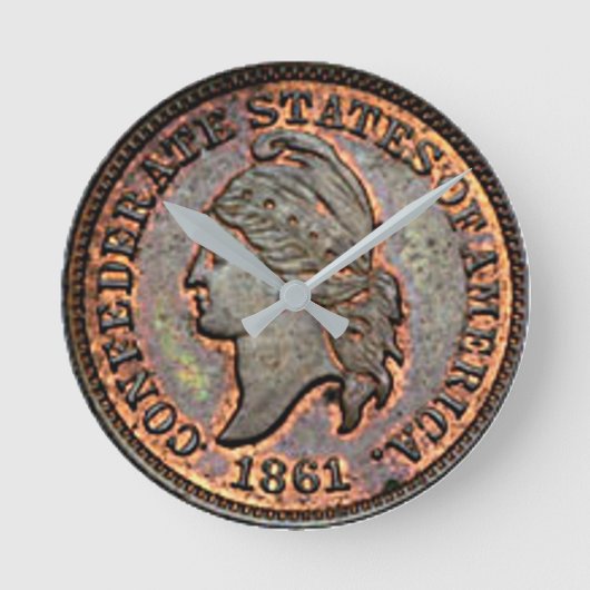 Civil War Confederate USA Penny Ronde Klok (Voorkant)