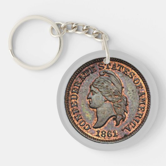 Civil War Confederate USA Penny Sleutelhanger (Voorkant)