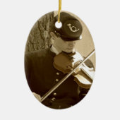 Civil War Fiddle Keramisch Ornament (Voorkant)