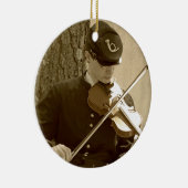 Civil War Fiddle Keramisch Ornament (Rechts)