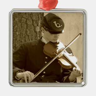Civil War Fiddle Metalen Ornament
