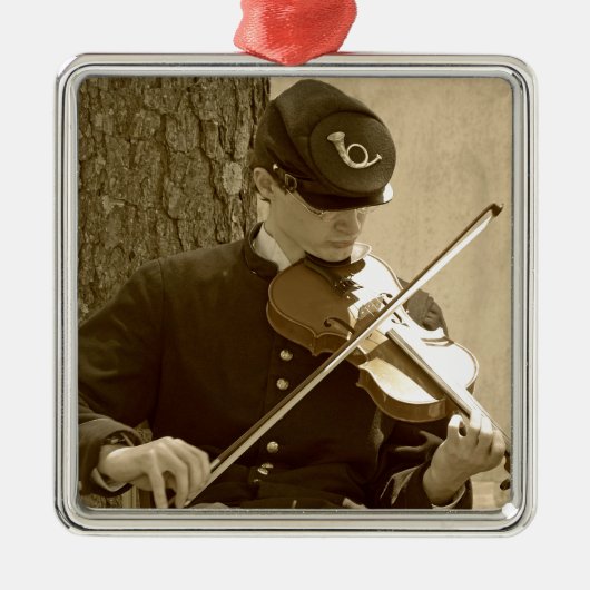 Civil War Fiddle Metalen Ornament (Voorkant)