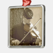 Civil War Fiddle Metalen Ornament (Links)