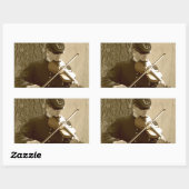 Civil War Fiddle Rechthoekige Sticker (Vel)