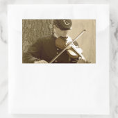 Civil War Fiddle Rechthoekige Sticker (Tas)