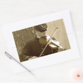 Civil War Fiddle Rechthoekige Sticker (Envelop)