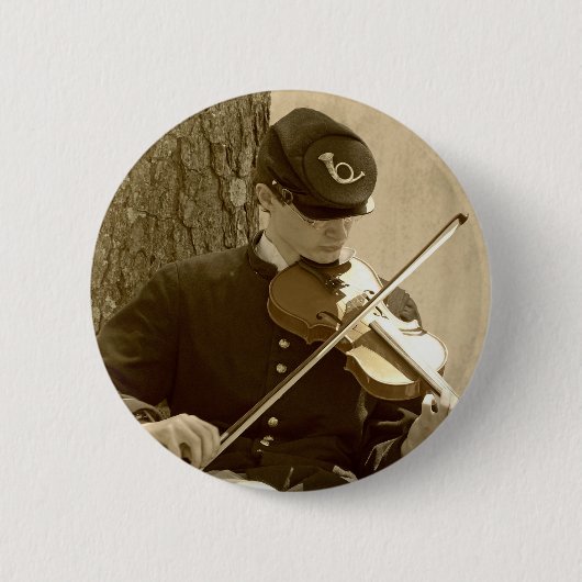 Civil War Fiddle Ronde Button 5,7 Cm (Voorkant)