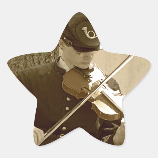 Civil War Fiddle Ster Sticker (Voorkant)