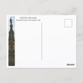 Civil War Memorial Savannah GA Forsyth Park foto Briefkaart (Achterkant)