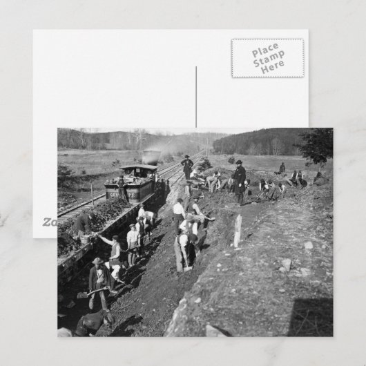 Civil War Railroad in Clifton, Virginia, 1863 Briefkaart (Voorkant / Achterkant)