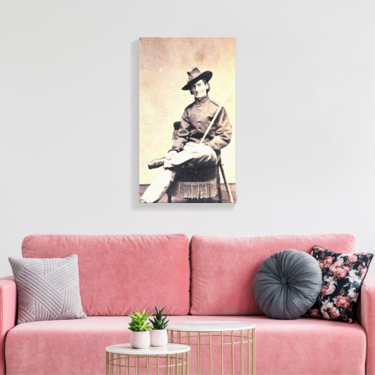 "Civil War Soldier, Frances Clalin Clayton" Canvas Afdruk (Insitu (Woonkamer))