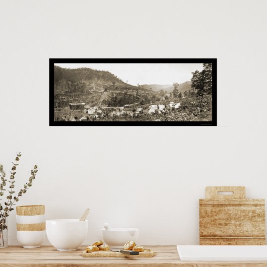 Civil War Whiteside TN Foto 1864 Poster (Keuken)