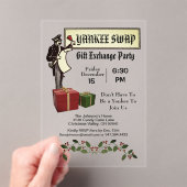 Civil  Yankee Swap Gift Exchange Party Acryl Uitnodigingen (Insitu (Draagbaar))