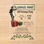 Civil  Yankee Swap Gift Exchange Party Acryl Uitnodigingen (Voorkant)