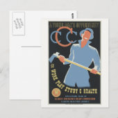 Civilian Conservation Corp: Work Play Studie Gezon Briefkaart (Voorkant / Achterkant)