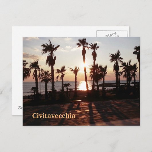 Civitavecchia Sunset Briefkaart (Voorkant / Achterkant)
