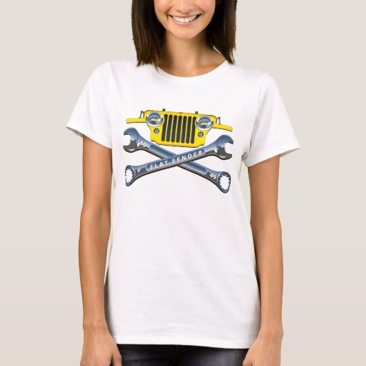 CJ2A Jolly Yellow Flat Fender T-shirt (Voorkant)
