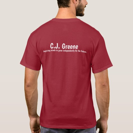 CJ Greene school spirt logo shirt (Achterkant)