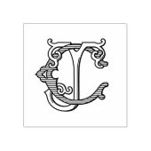 CJ Initialen JC Monogram Rubber Inkt Stamp Wedding Rubberstempel (Afrduk)