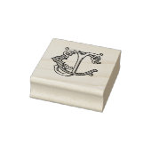 CJ Initialen JC Monogram Rubber Inkt Stamp Wedding Rubberstempel (Stempel)