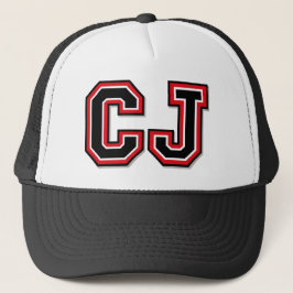 "CJ" Monogrammed Trucker Pet