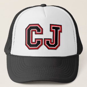"CJ" Monogrammed Trucker Pet