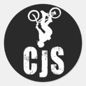 CJS zwarte Sticker (Voorkant)