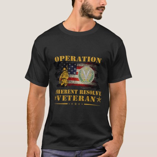 CJTF OIR Operation Inherent Los Veteraan Americ op T-shirt (Voorkant)