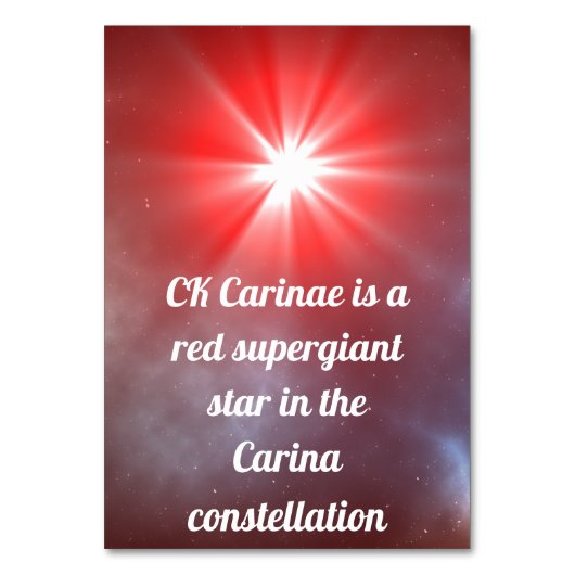 CK Carinae Kaart (Achterkant)