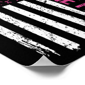 CK De Roze Amerikaanse Vlag Borstkanker AW Poster (Hoek)