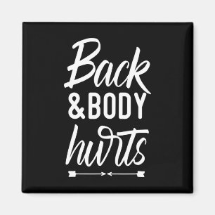 Ck En Lichaam Pijn Shirt Funny Yoga Gym Workout Li Magneet