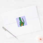 CK- Funny Dinosaur die Saxophone Sticker speelt (Envelop)