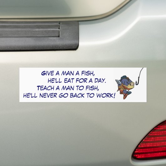 CK- Funny fish bumper sticker (Op auto)