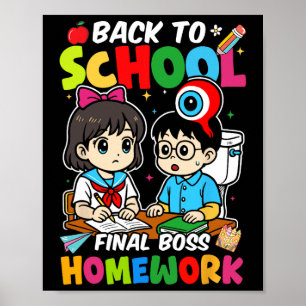 Ck naar school 2025 Eindbaas Huiswerk Poster