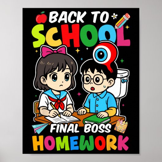 Ck naar school 2025 Eindbaas Huiswerk Poster (Voorkant)