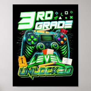 Ck naar school 3e leerjaar ontgrendeld Gamer Eerst Poster