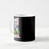 Ck Naar School Gamer Controller Cool Grappige Vide Koffiemok (Voorkant links)