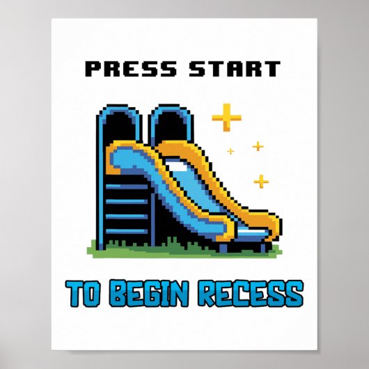 CK naar school Grappige gamer voor jongens meisjes Poster (Voorkant)