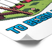 CK naar school Grappige gamer voor jongens meisjes Poster (Hoek)