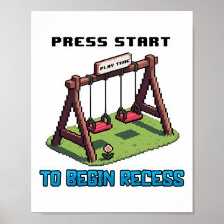 CK naar school Grappige gamer voor jongens meisjes Poster