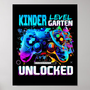 Ck Naar School Kleuter Niveau Ontgrendeld Gamer Ki Poster