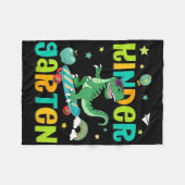 Ck naar school rollend naar kleuter T-rex Skateb Fleece Deken (Voorkant (Horizontaal))