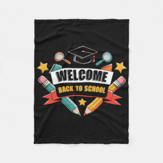 Ck naar school shirt leuk 2025 Apple Student Potlo Fleece Deken