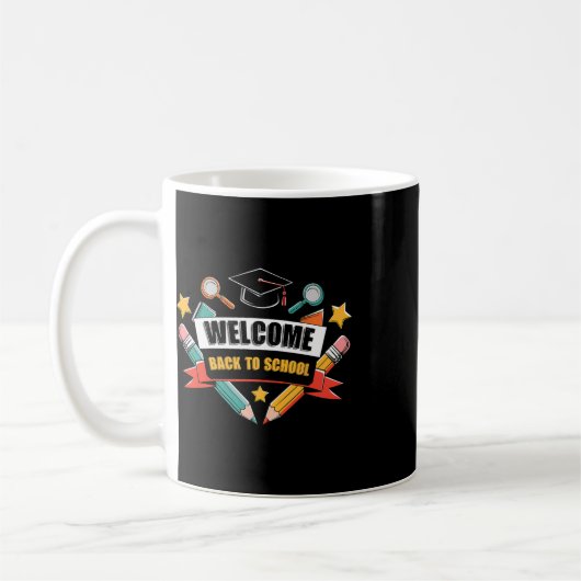 Ck naar school shirt leuk 2025 Apple Student Potlo Koffiemok (Links)