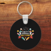 Ck naar school shirt leuk 2025 Apple Student Potlo Sleutelhanger (Voorkant)
