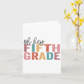 CK naar school studenten leraar oh hey 5e Gra Kaart (Gele Bloem)