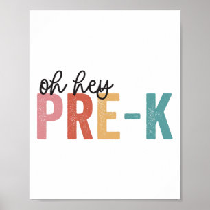 CK naar school studenten leraar op Hey Pre-K Grade Poster